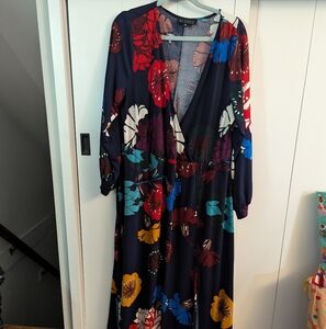 Eloquii Floral Surplice Maxi Dress 18